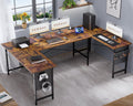 Pamray 71 in U-Shaped Large Computer Desk for Home Office - Spacious