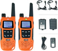 FRS-A1 2 Pack Orange Walkie Talkies - Dual Watch, USB-C