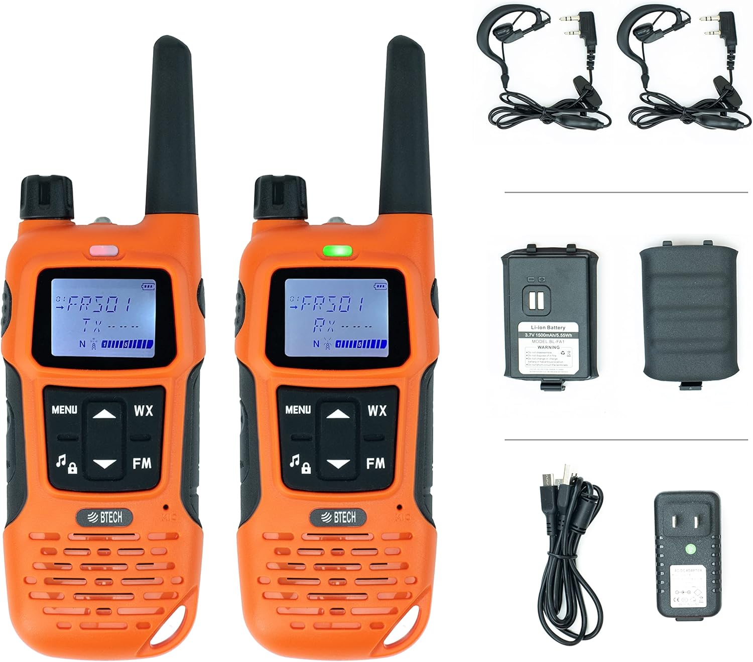 BTECH FRS-A1 Walkie Talkies: High Output Two-Way Radio Set
