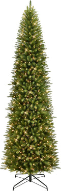 9ft Pre-Lit Slim Fraser Fir Christmas Tree with 550 Lights