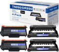 TN890 Toner Cartridge and DR890 Drum Unit 4-Pack - Reliable High Yield