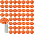 Fall Hydrangea Artificial Flowers 65pcs Orange - Realistic Full Heads