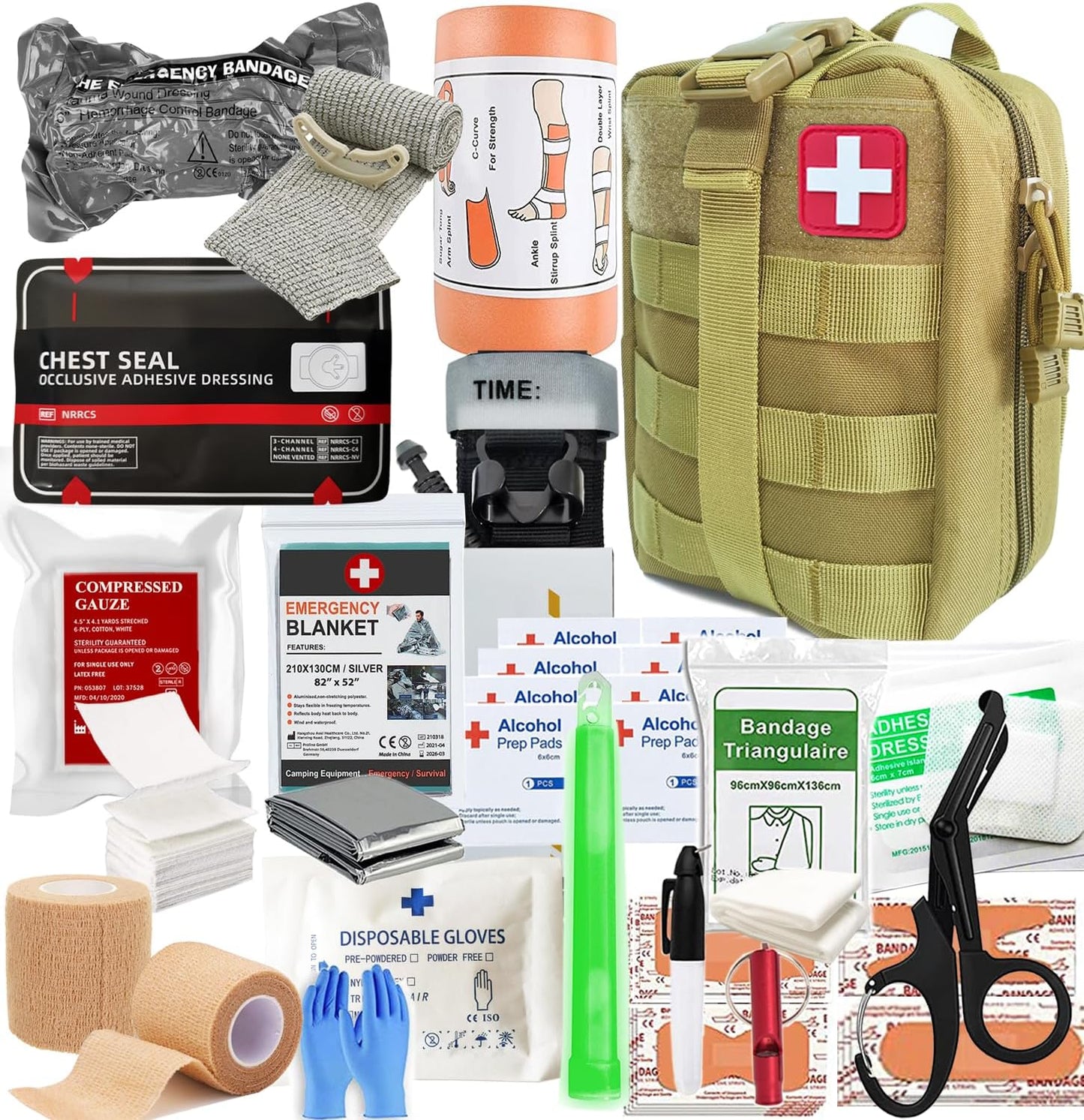 IFAK Trauma Refill Kit Pack for Emergency First Aid Needs