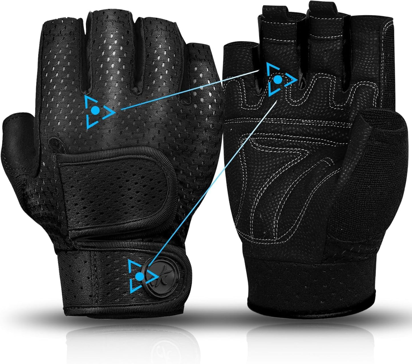MOREOK Padded Workout Gloves - Enhanced Grip & Support