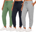 Women's 3-Pack Ultra-Soft Fleece Joggers - Warm Tapered Fit