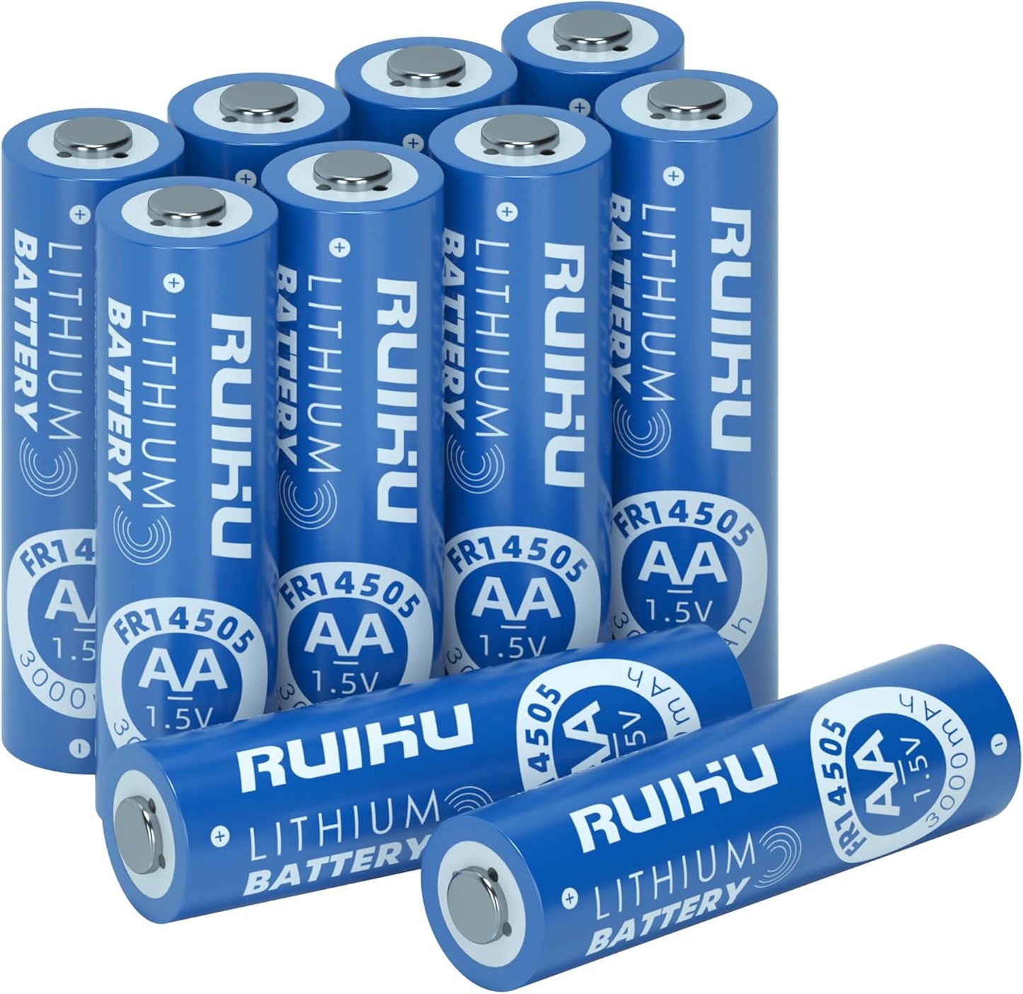 RUIHU AA Lithium Batteries 10 Pack for Blink Camera Use
