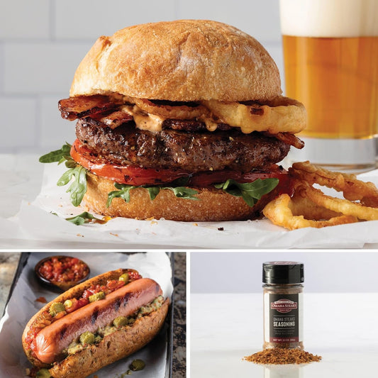 Omaha Steaks Burgers and Franks Flight - Gourmet Meats Delivered