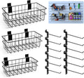 Slatwall Accessories Kit with Multi-Sized Baskets and Hooks - 25pc