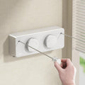 Retractable Twin Clothesline 13.8 ft Double Line - Non-Sagging White