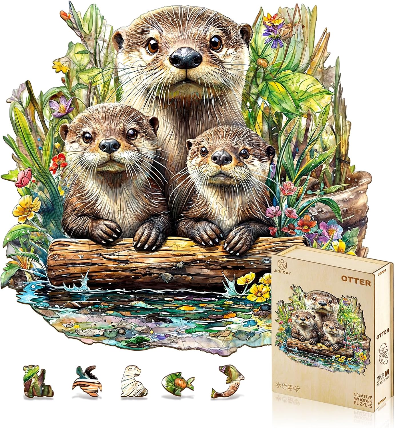Jigfoxy Wooden Puzzles for Adults - Unique Animal Shape Fun