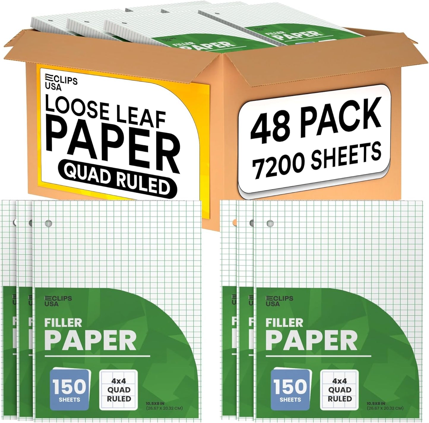 Graph Paper for Students and Offices - 150 Sheets Per Pack