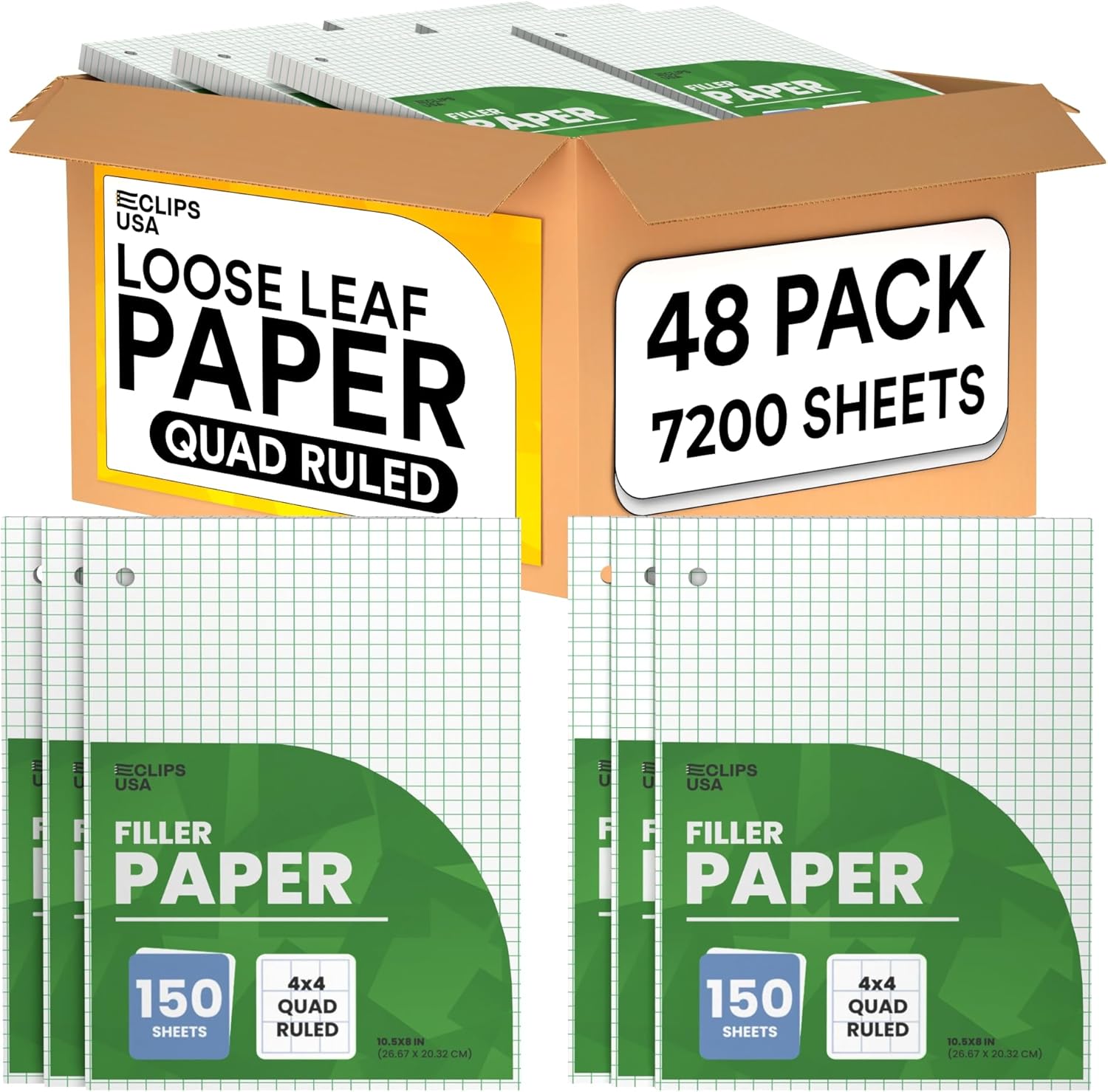 Graph Paper for Students and Offices - 150 Sheets Per Pack