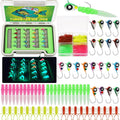 Tungsten Ice Fishing Jigs 20pcs/60pcs Glow in Dark - Fast Drop, Ultra