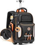Backpack Tool Bag with Wheel - Rolling Heavy Duty Tool Backpack