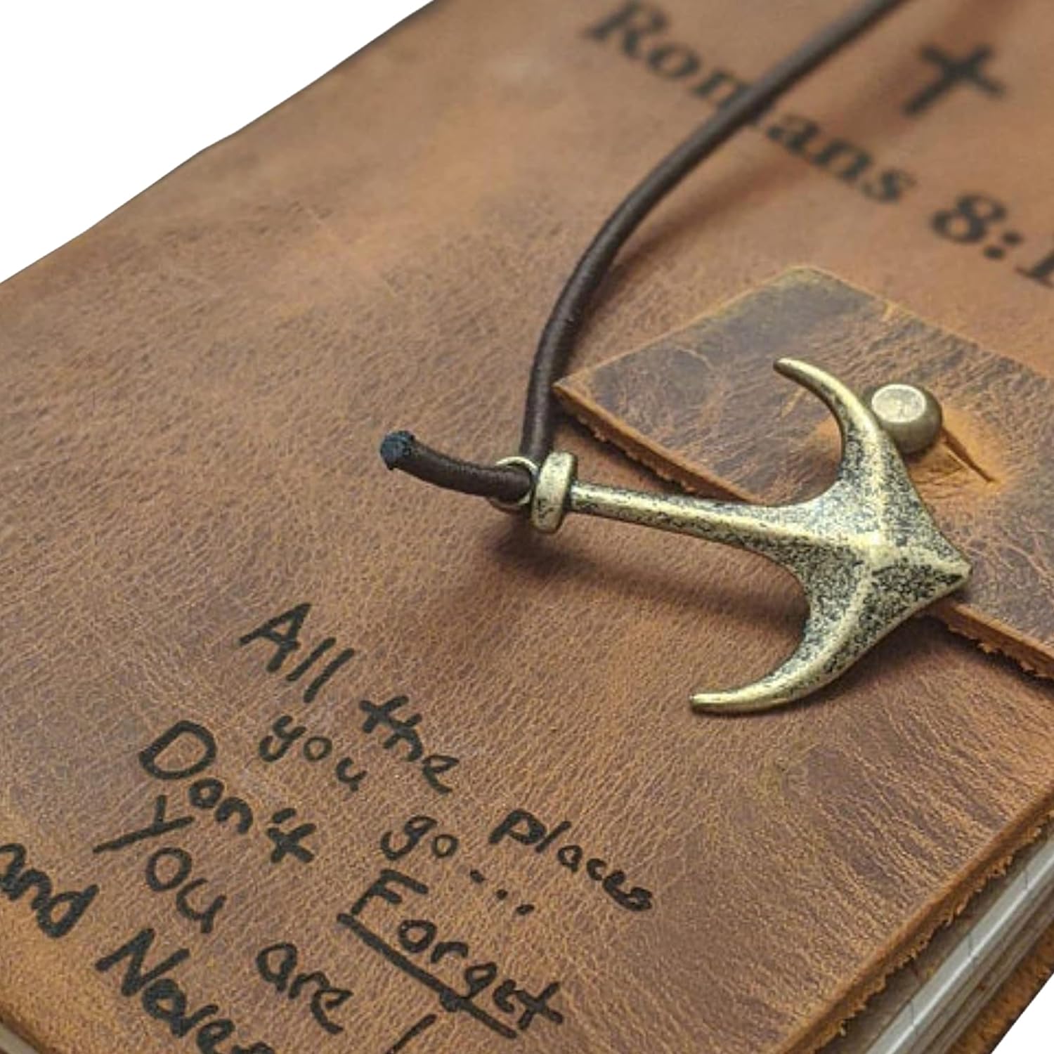 Custom Engraved Vintage Leather Journal - Refillable A5