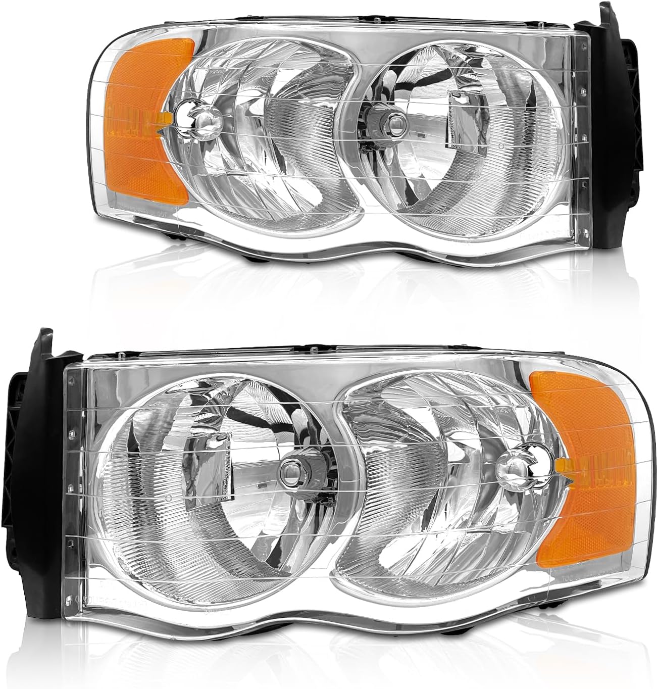 AS Headlights Assembly for 2002-2005 Dodge Ram 1500/2500/3500