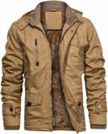 CHEXPEL Men's Thick Winter Jacket with Hood - Warm Cotton Coat