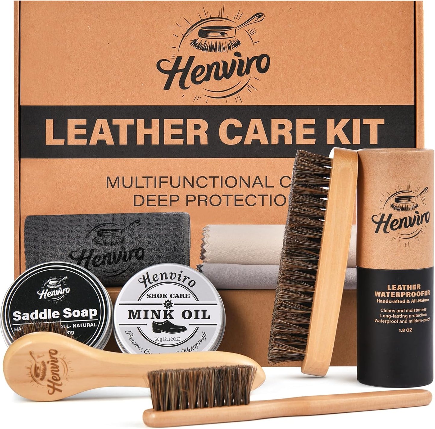 Henviro Leather Boot Care Kit for Cleaning and Protection