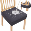 Waterproof Seat Covers for Dining Room Chairs Set of 6 - Dark Grey