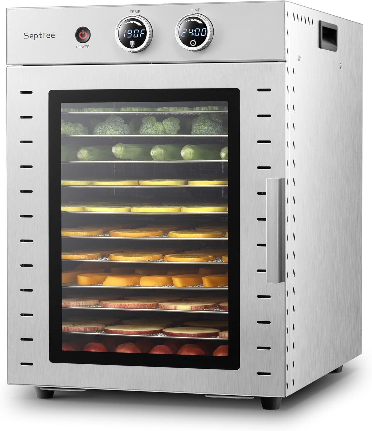 Food Dehydrators Machine with 12 Stainless Steel Trays for Home