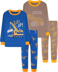 Boys 100% Cotton Long Sleeve Pajamas Size 18Months-12Years - Soft skin