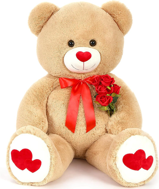 Tezituor Giant Teddy Bear 4ft - Adorable Plush Gift for All