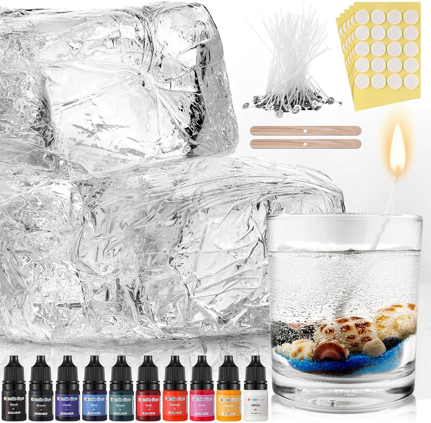 Gel Candle Wax Making Kit for DIY Enthusiasts - 6.6 lb Supplies