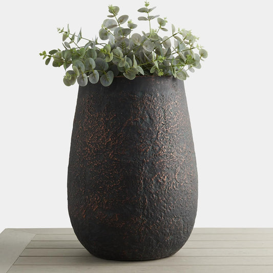 20 H Weathered Concrete Tall Planter for Indoor and Outdoor Use