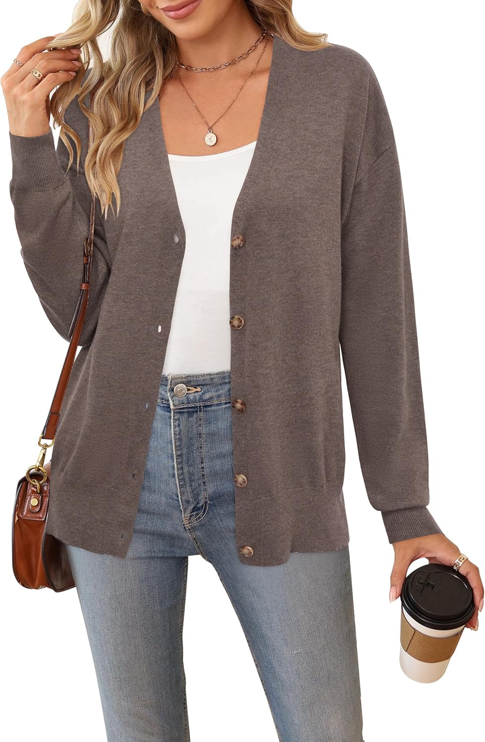 Wool Blend Lightweight Fall Business Casual Cardigan Sweaters