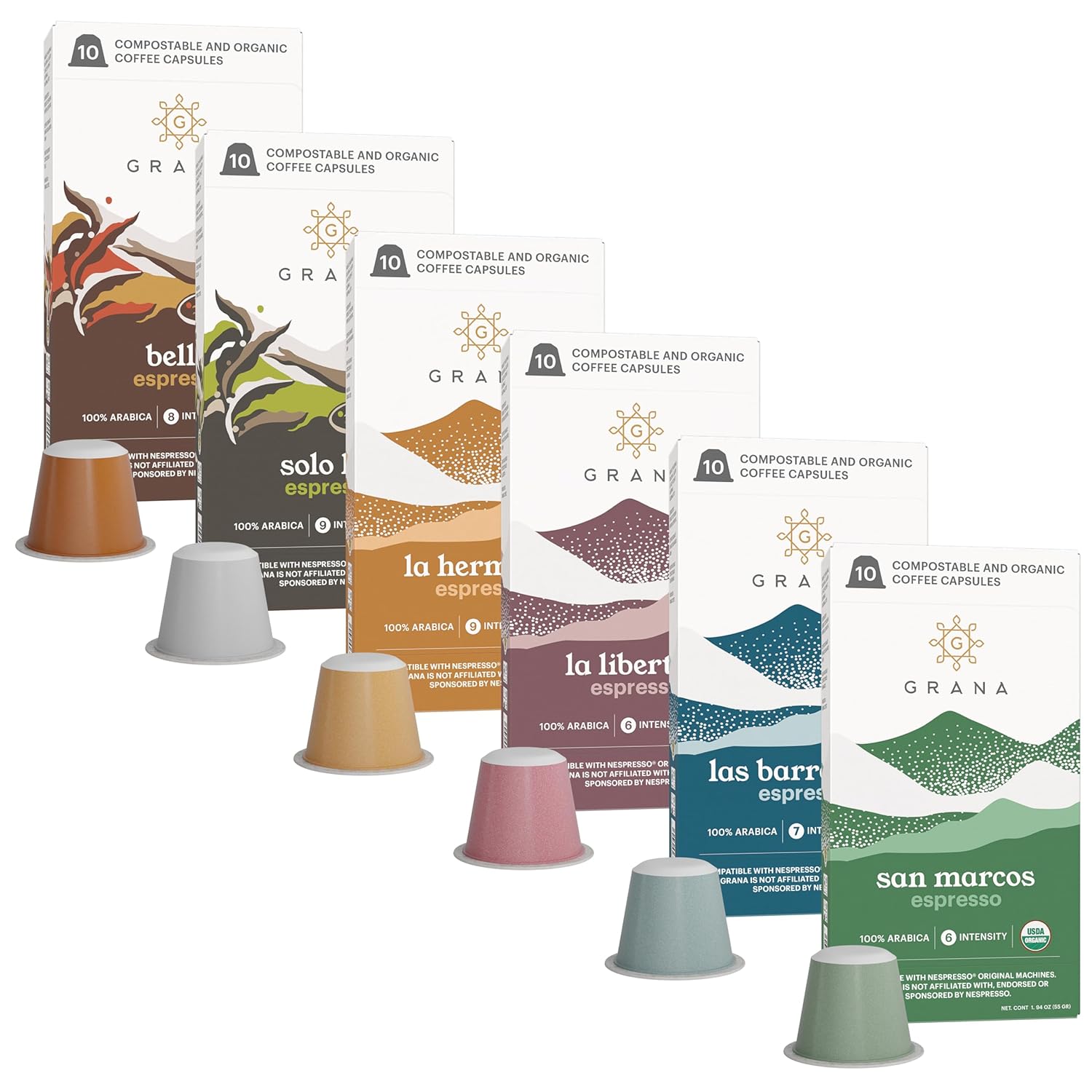 Organic Arabica Coffee Pods, 60ct Variety Pack
