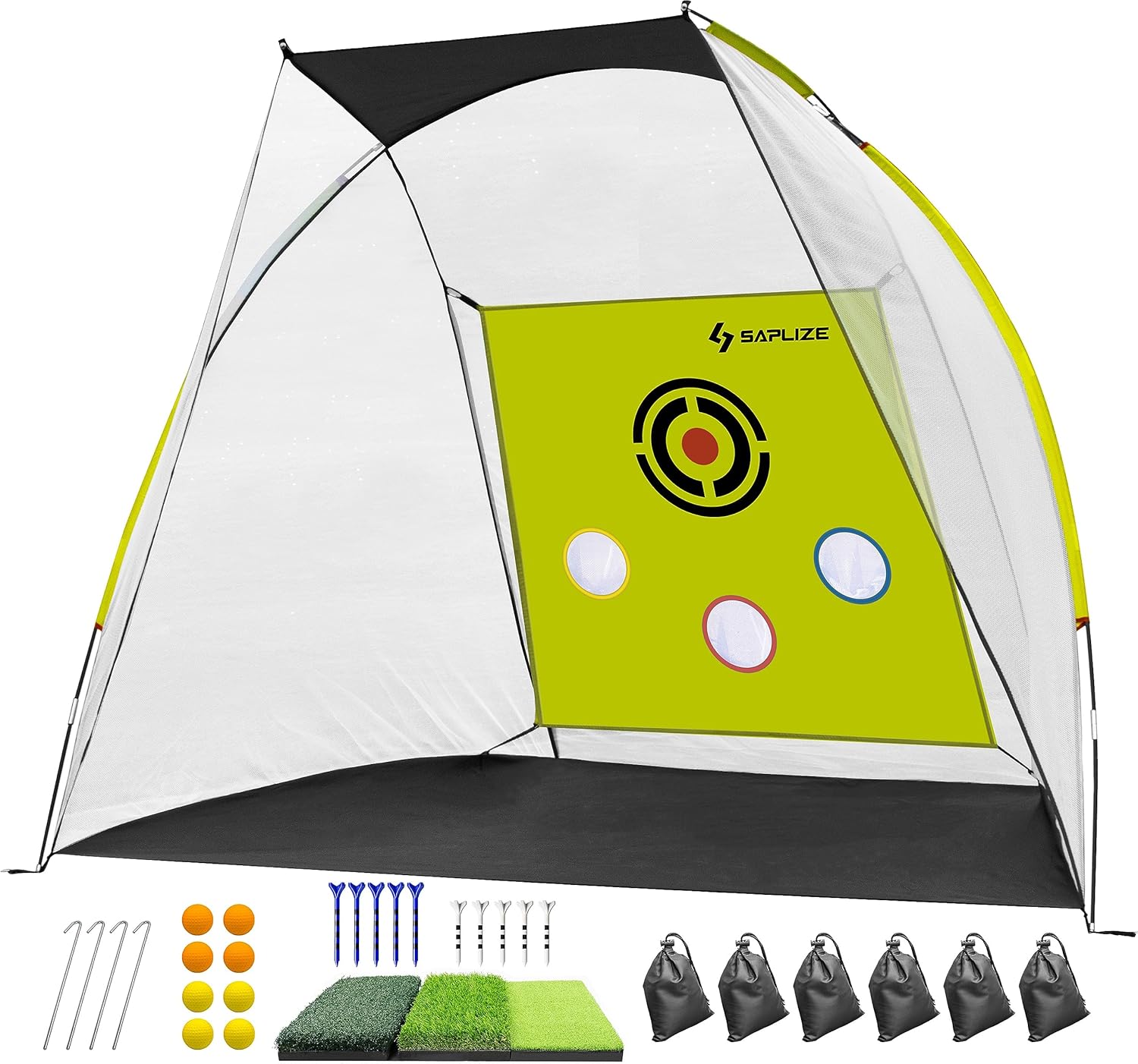 SAPLIZE Impact-Resistant Golf Net: Stable & Spacious