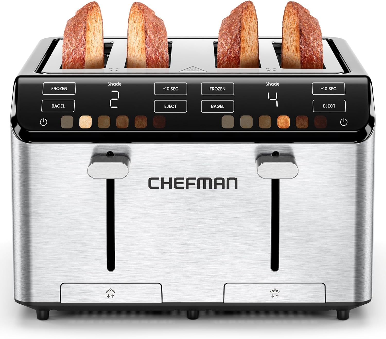 Chefman Smart Touch 4 Slice Digital Toaster with 6 Shade Settings