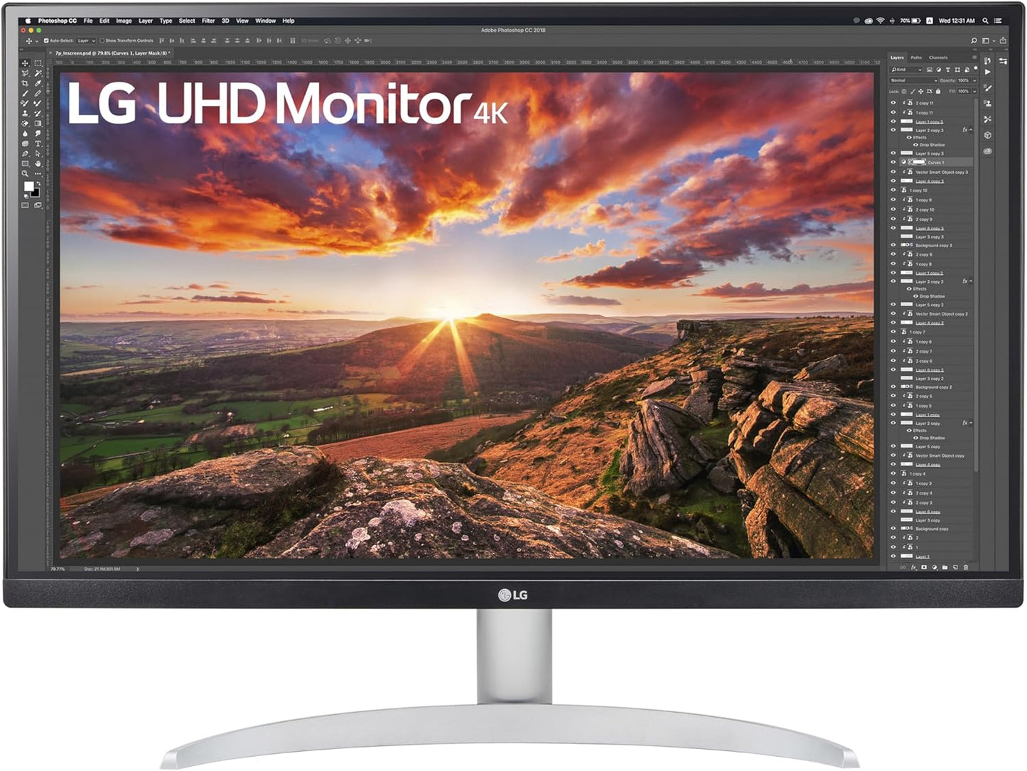 LG 27UP600-W 27 Ultrafine 4K Monitor - Stunning Clarity & Eye Protection