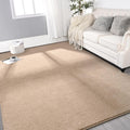Large Ultra Soft Modern Area Rug 7x10 ft Beige - Thick Memory Foam