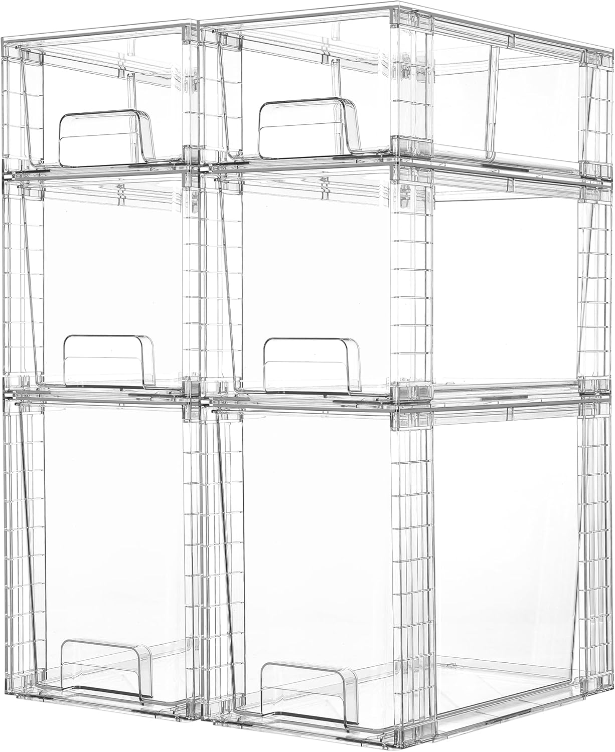 Vtopmart Clear Stackable Storage Drawers for Home Organization