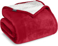 Sherpa Fleece Blanket King Throw - Warm, Reversible Comfort
