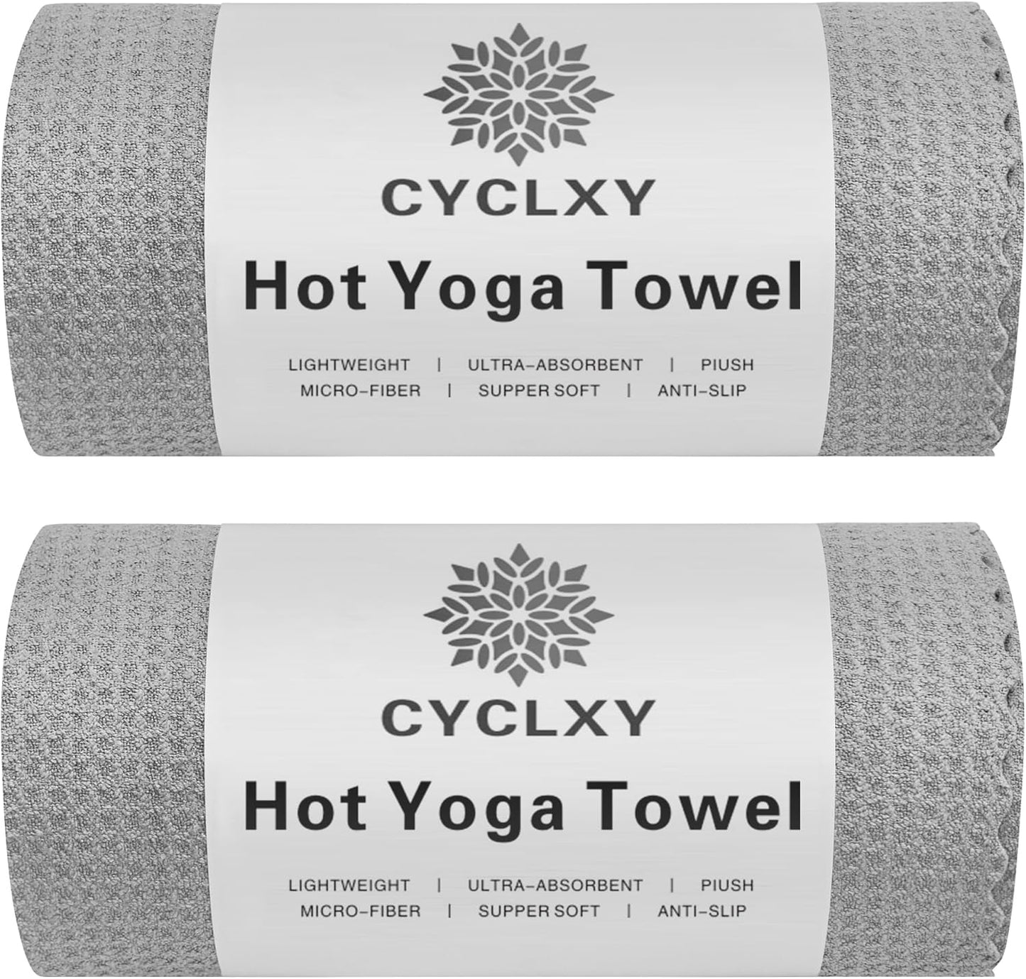 Non-Slip Hot Yoga Towels - 2 Pack