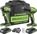 Greenworks 24V Brushless Drill and Impact Driver Combo Kit - Compact