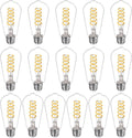 16 Pack ST19 Vintage LED Edison Light Bulbs 4000K - Dimmable