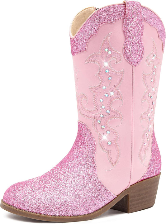 Girls Cowboy Boots with Rhinestones for Stylish Little Cowgirls