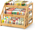HOMESTEAD 3-Tier Bamboo Pantry Can Organizers - 36 Can Dispenser Rack