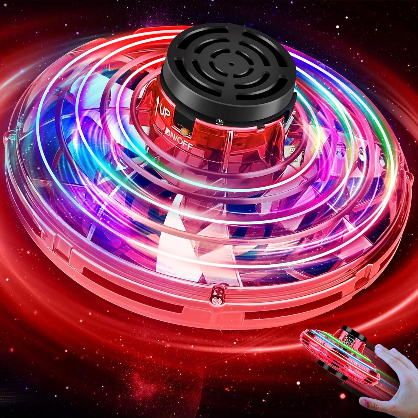 Hand-Controlled Flying Spinner Drone - Magic UFO Toy