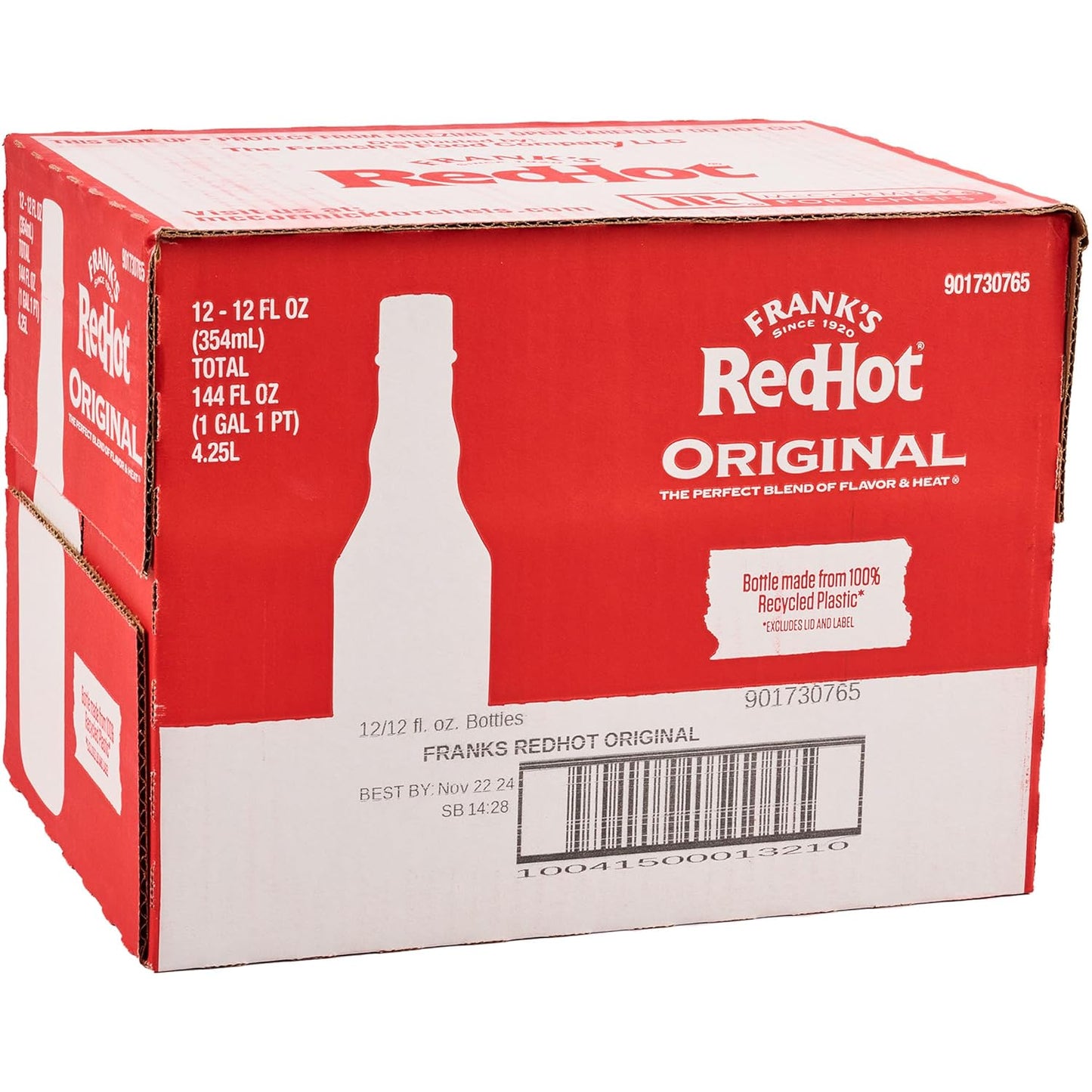 Frank's RedHot Original Cayenne Pepper Hot Sauce, 12 fl oz Pack