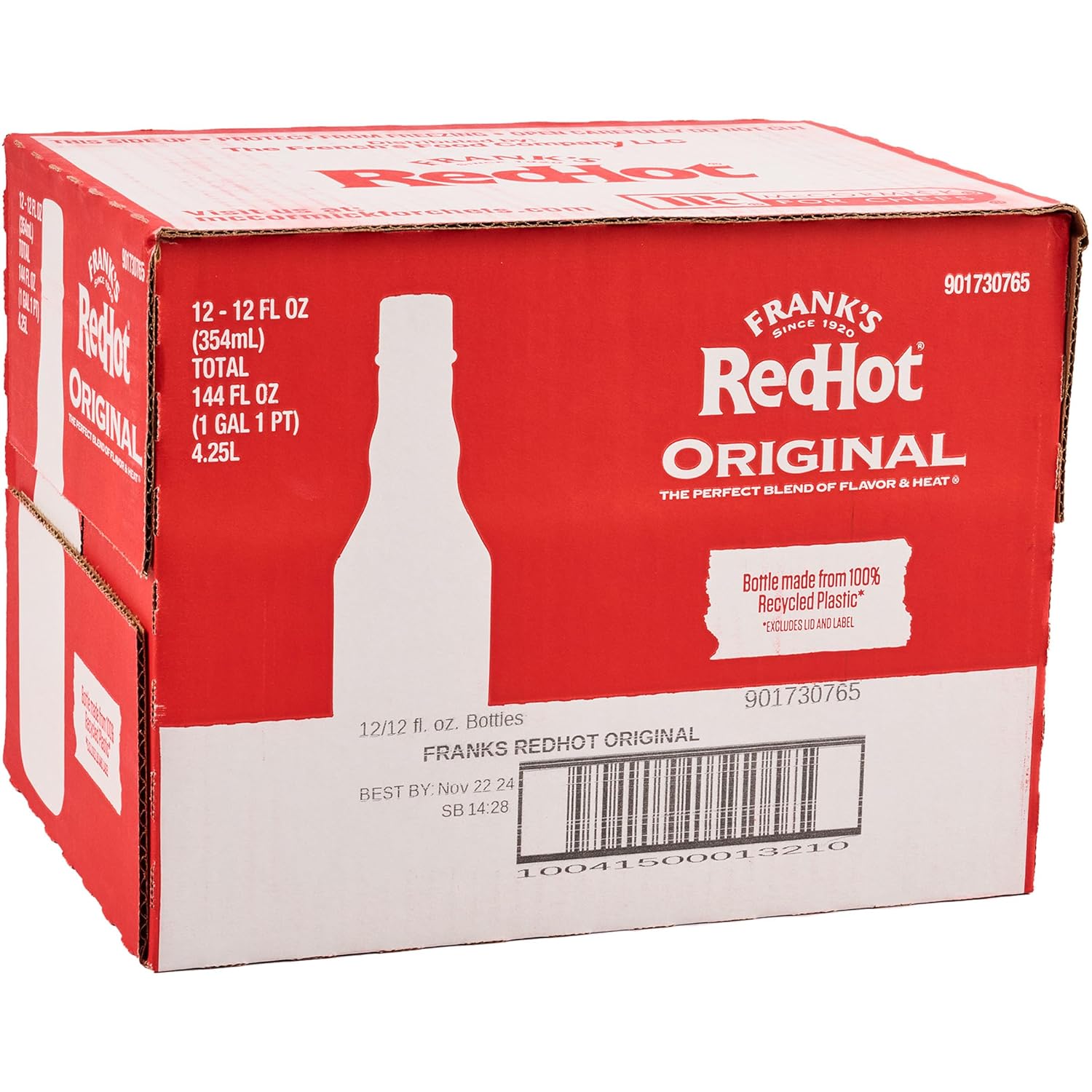 Frank's RedHot Original Cayenne Pepper Hot Sauce, 12 fl oz Pack