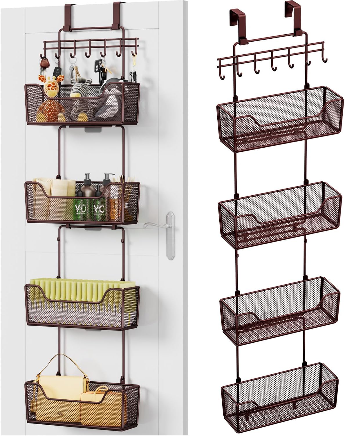 HapiRm Over The Door Organizer with Large Capacity Baskets