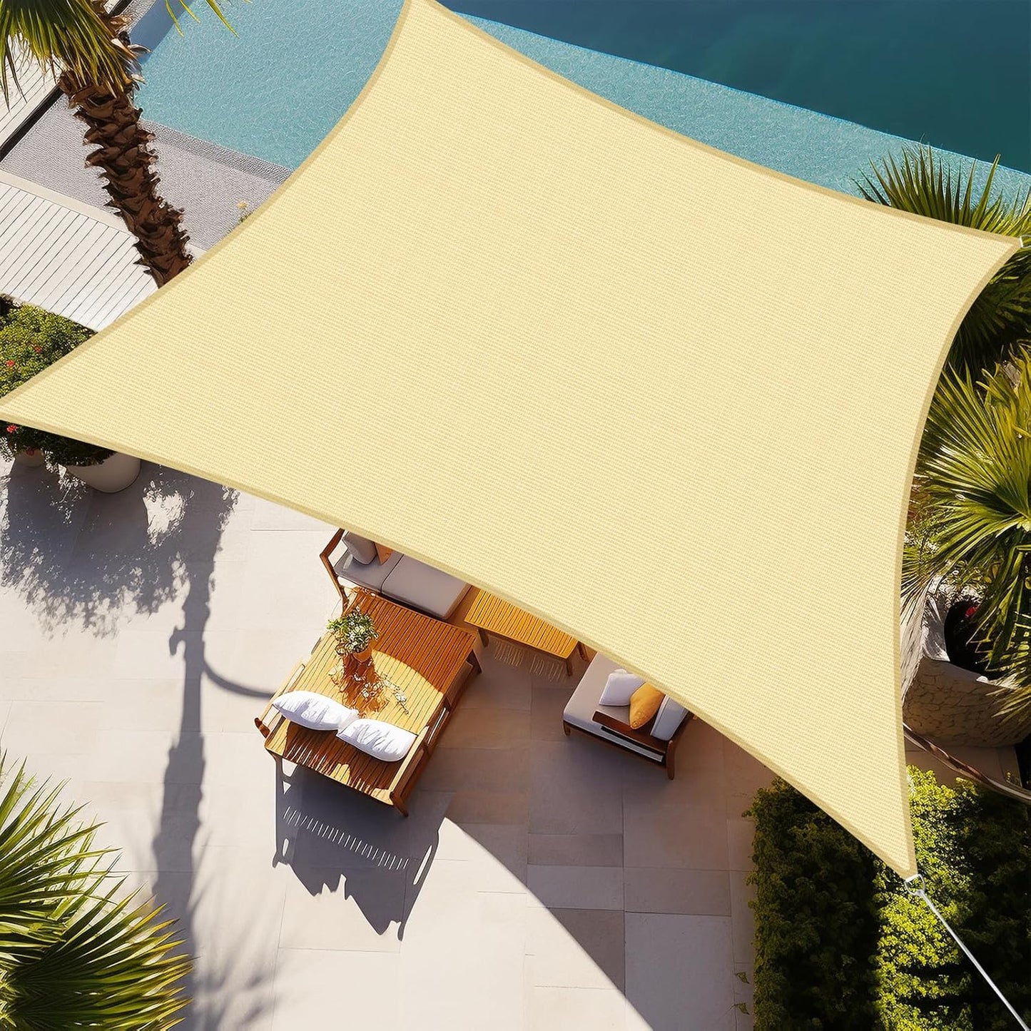 Rectangular 12ftx16ft Sun Shade Sail for Outdoor Spaces