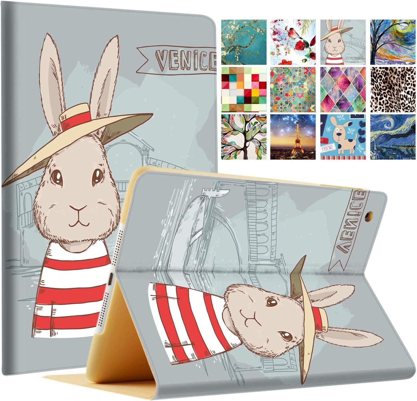 DuraSafe Case for iPad 9.7 Inch 5/6 Gen & Air 1/2 - Bunny Hat