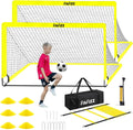 Soccer Goals for Backyard 6x4 / 4x3 ft Set - Portable Practice Kit