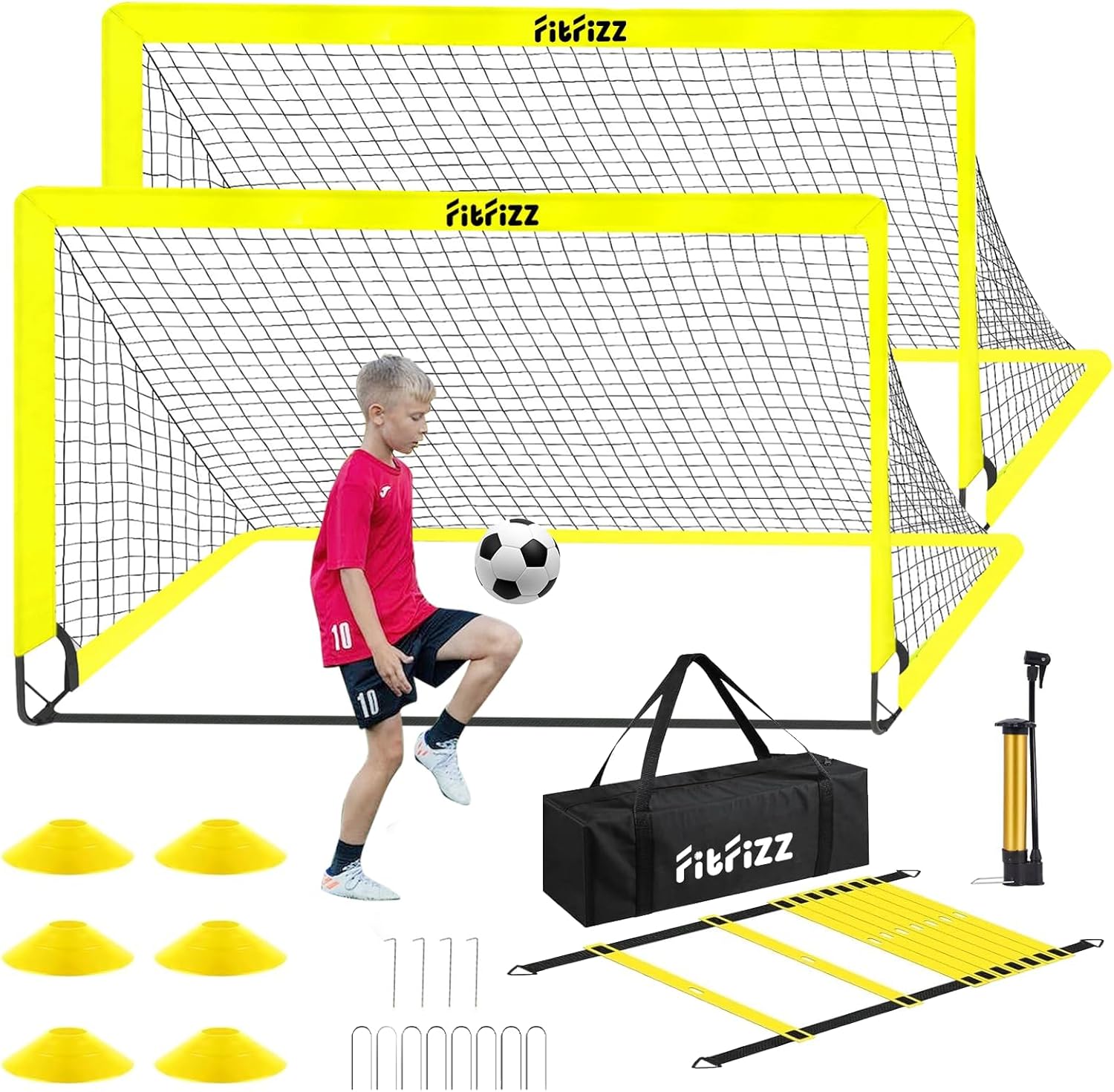 Soccer Goals for Backyard Training - Portable Pop Up Set