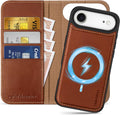 SHIELDON 2-in-1 Wallet Case for iPhone Air 6.5 in 2025 - Retro Brown